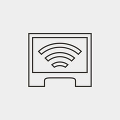 wifi connected icon vector illustration and symbol for website and graphic design