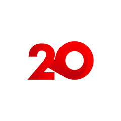 Anniversary Number Vector Design