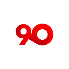 Anniversary Number Vector Design