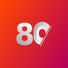 Anniversary Number Vector For Celebrate