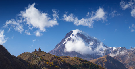 Fototapeta na wymiar Mount Kazbegi in Georgia