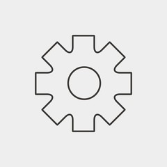 settings gear icon vector illustration and symbol for website and graphic design