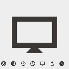 tv icon vector illustration and symbol for website and graphic design