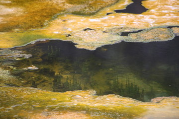 hot river in the mountains
