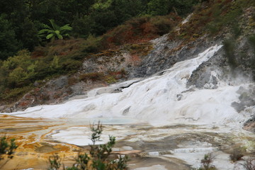 Fototapeta premium hot waterfall in forest