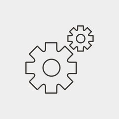 gear settings icon vector illustration and symbol for website and graphic design