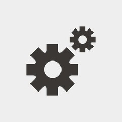 gear settings icon vector illustration and symbol for website and graphic design