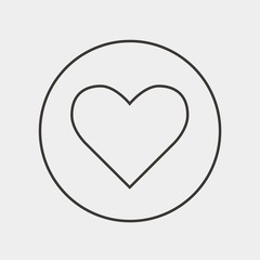 heart icon vector illustration and symbol for website and graphic design