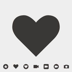 heart love icon vector illustration and symbol for website and graphic design