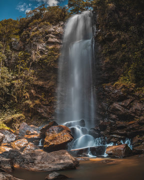 A cachoeira em Ponta Grossa, Paraná