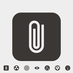 paperclip icon vector illustration and symbol for website and graphic design