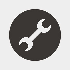 wrench tool icon vector illustration and symbol for website and graphic design