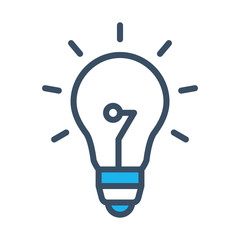 Light bulb icon filled color style