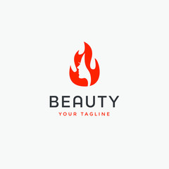 Beauty woman fashion logo. Abstract vector template linear style on white background