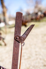 rustic farm equipment