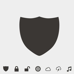 sheild icon vector illustration and symbol for website and graphic design