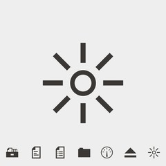 Obraz premium sun icon vector illustration and symbol for website and graphic design