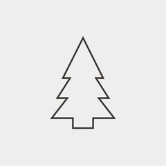 Christmas tree icon vector illustration and symbol for website and graphic design