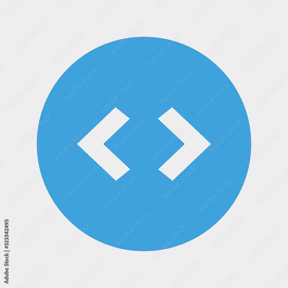 Poster less than greater icon vector illustration and symbol for website and graphic design