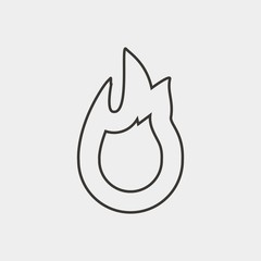 fire flame icon vector illustration and symbol for website and graphic design