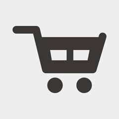 shopping cart icon vector illustration and symbol for website and graphic design