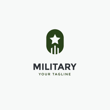 army military logo design template