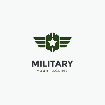 army military logo design template