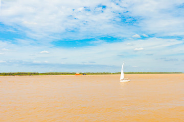 Argentina Rosario sailboat on the Parana river
