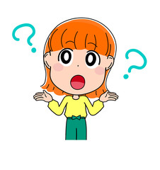 イラスト素材 かわいい 女性 全身 表情 キラキラ Wall Mural はしもとあやね えな屋