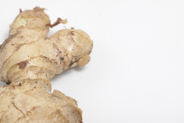 Close - up shot of herbs, gingger, tumeric,  galangal, lemon grass that can be used for cooking as seasoning also for medical purpose as traditional medicine. 