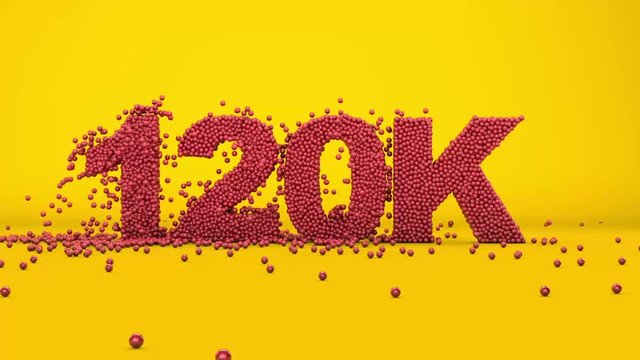 120k Follower web user, like card 3d render HD