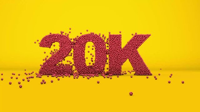 20k Follower web user, like card 3d render HD