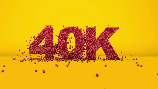 40k Follower web user, like card 3d render HD