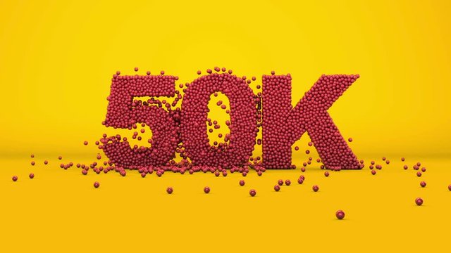 50k Follower web user, like card 3d render HD