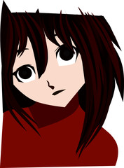 Illustration of japan girl