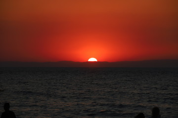 sunset on the sea