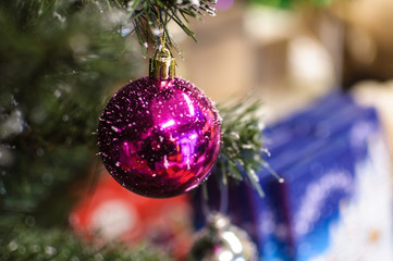 christmas ball on tree