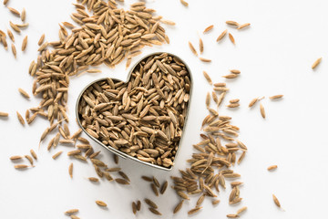 Cumin Seeds in a Heart Shape