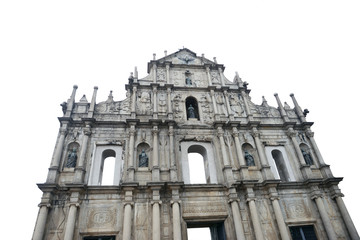 Fototapeta premium Macau's landmark：Ruins of St.Paul
