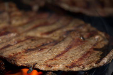 steak on the grill