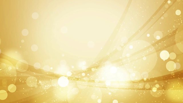 曲線と光のボケ　背景は金色