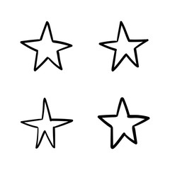 Obraz premium Hand drawn stars, doodle star collection