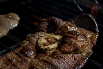 meat on the grill