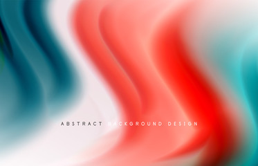 Abstract background - fluid color gradient waves, with dynamic motion line effect. Vector Illustration For Wallpaper, Banner, Background, Card, Book Illustration, landing page