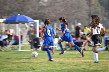 Girls Playing Soccer