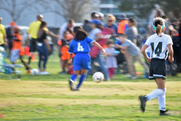 Fototapeta premium Girl Playing Soccer