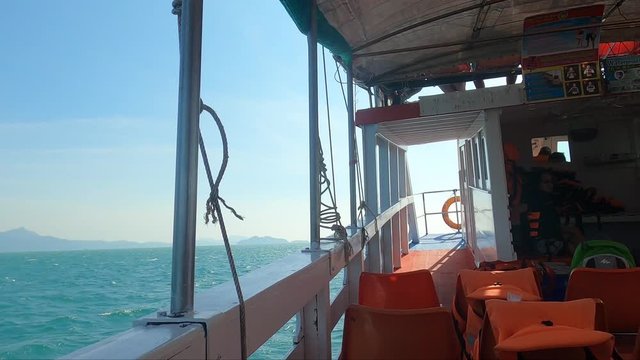 View from a boat to the see