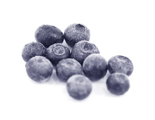 frozen blueberry isolated on white background