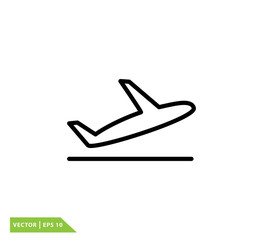 Plane icon vector logo template