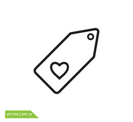 Price tag icon vector logo design template